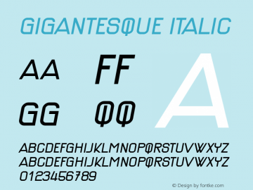 Gigantesque Italic Version 1.000图片样张