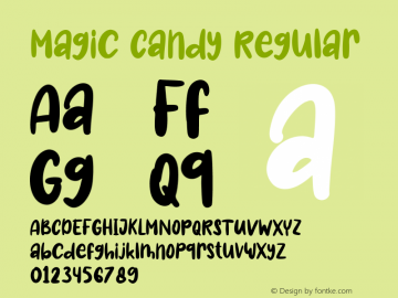 Magic Candy Version 1.006;Fontself Maker 3.5.7图片样张