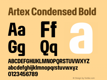 Artex Condensed Bold Version 1.005图片样张