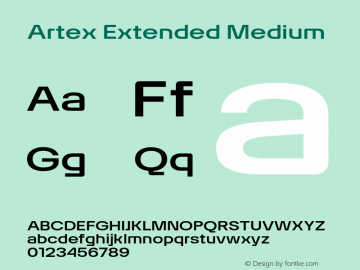 Artex Extended Medium Version 1.005图片样张
