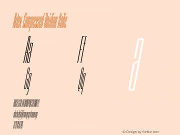 Artex Compressed Hairline Italic Version 1.005图片样张