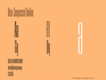 Artex Compressed Hairline Version 1.005图片样张