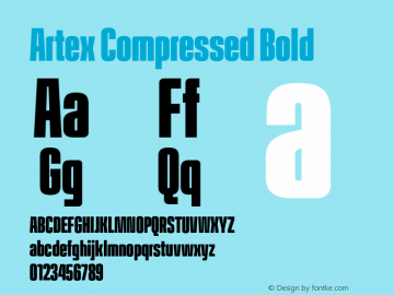 Artex-CompressedBold Version 1.005图片样张