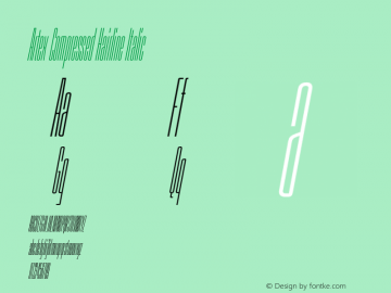 Artex-CompressedHairlineItalic Version 1.005图片样张