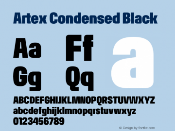 Artex-CondensedBlack Version 1.005图片样张