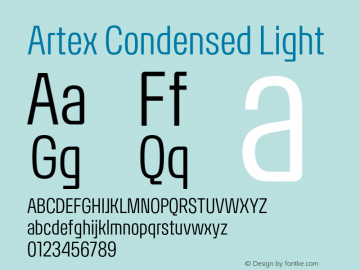 Artex-CondensedLight Version 1.005图片样张