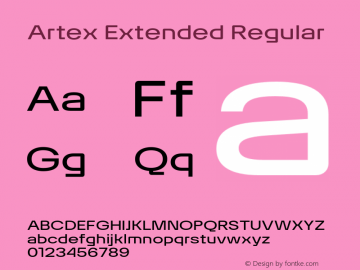 Artex-ExtendedRegular Version 1.005图片样张