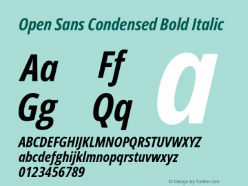 jefe pintar Valiente Open Sans Condensed Font,Open Sans Condensed Bold Italic Font,OpenSansCondensed-BoldItalic  Font|Open Sans Condensed Bold Italic Version 3.000 Font-TTF Font/Sans-serif  Font-Fontke.com