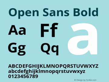 Open Sans Bold Version 3.000图片样张