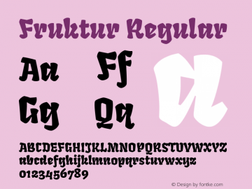 Fruktur Regular Version 1.008; ttfautohint (v1.8.4.7-5d5b)图片样张