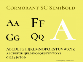 Cormorant SC SemiBold Version 4.000图片样张