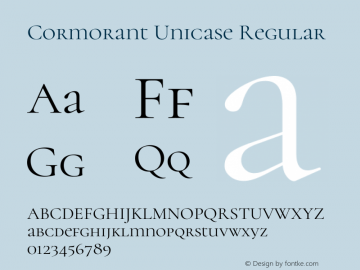 Cormorant Unicase Regular Version 4.000图片样张