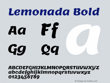 Lemonada Bold Version 4.005图片样张