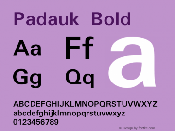 Padauk Bold Version 5.001图片样张