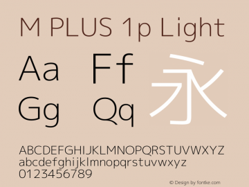 M PLUS 1p Light Version 1.062图片样张
