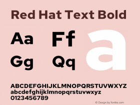 Red Hat Text Bold Version 1.023图片样张