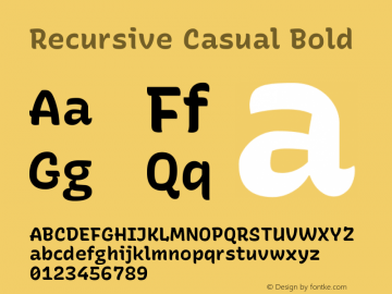 Recursive Casual Bold Version 1.085图片样张