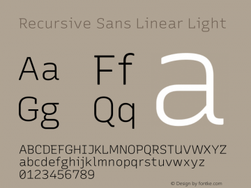 Recursive Sans Linear Light Version 1.085图片样张