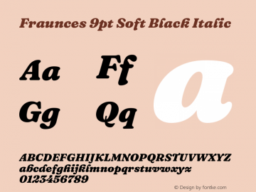 Fraunces 9pt Soft Black Italic Version 1.000;[b76b70a41]图片样张