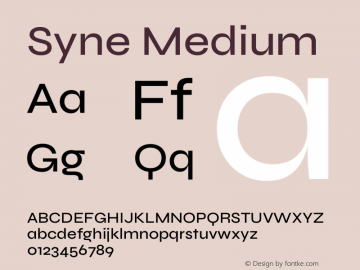 Syne Medium Version 2.200图片样张