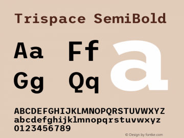 Trispace SemiBold Version 1.210图片样张