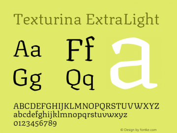Texturina ExtraLight Version 1.002图片样张
