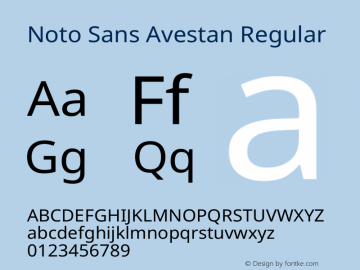 Noto Sans Avestan Regular Version 2.002图片样张