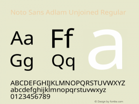 Noto Sans Adlam Unjoined Regular Version 3.001图片样张