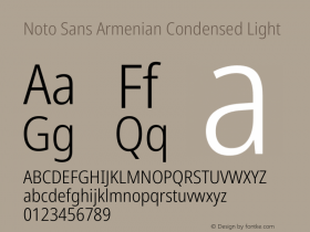 Noto Sans Armenian Condensed Light Version 2.007图片样张