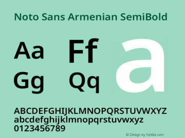 Noto Sans Armenian SemiBold Version 2.007图片样张