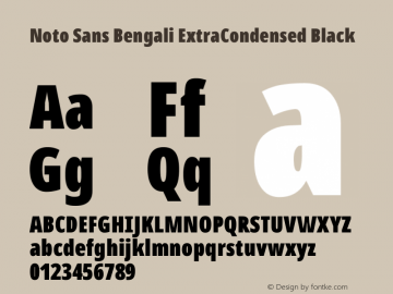 Noto Sans Bengali ExtraCondensed Black Version 2.003图片样张
