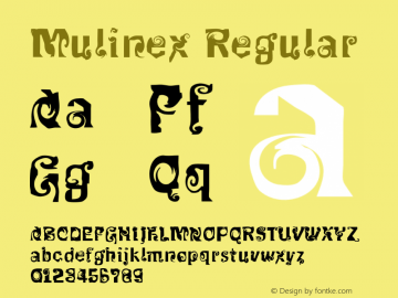 Mulinex Regular 001.000 Font Sample