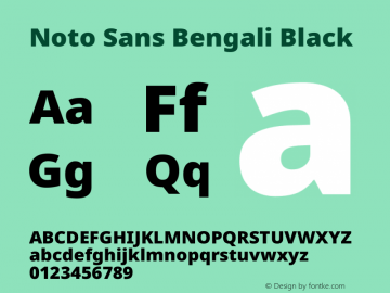 Noto Sans Bengali Black Version 2.003图片样张