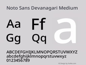 Noto Sans Devanagari Medium Version 2.003图片样张