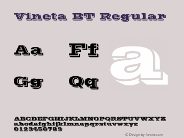 Vineta BT Regular Version 2.001 mfgpctt 4.4图片样张