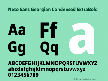 Noto Sans Georgian Condensed ExtraBold Version 2.002图片样张