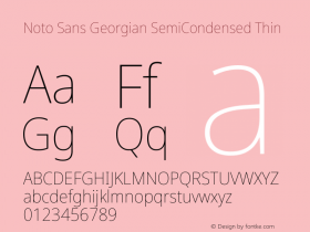 Noto Sans Georgian SemiCondensed Thin Version 2.002图片样张