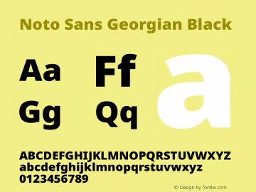 Noto Sans Georgian Black Version 2.002图片样张