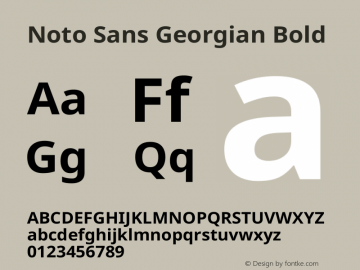 Noto Sans Georgian Bold Version 2.002图片样张