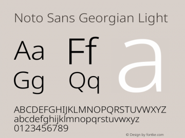Noto Sans Georgian Light Version 2.002图片样张