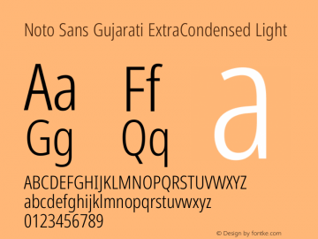Noto Sans Gujarati ExtraCondensed Light Version 2.102图片样张