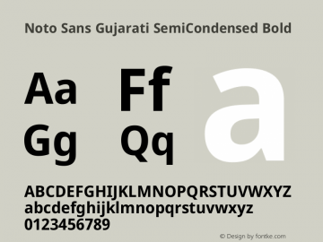 Noto Sans Gujarati SemiCondensed Bold Version 2.102图片样张