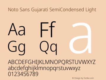 Noto Sans Gujarati SemiCondensed Light Version 2.102图片样张
