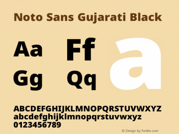 Noto Sans Gujarati Black Version 2.102图片样张