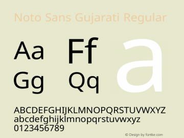 Noto Sans Gujarati Regular Version 2.102图片样张