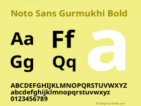 Noto Sans Gurmukhi Bold Version 2.003图片样张