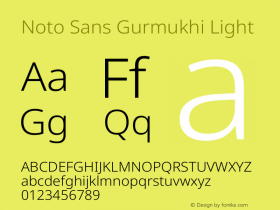 Noto Sans Gurmukhi Light Version 2.003图片样张