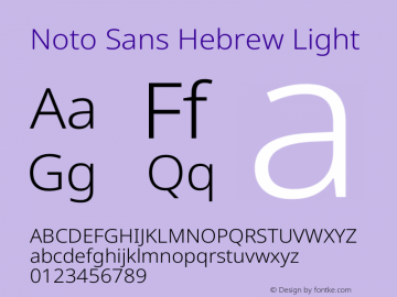 Noto Sans Hebrew Light Version 2.003图片样张