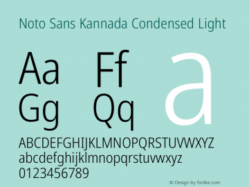 Noto Sans Kannada Condensed Light Version 2.003图片样张