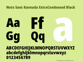 Noto Sans Kannada ExtraCondensed Black Version 2.003图片样张